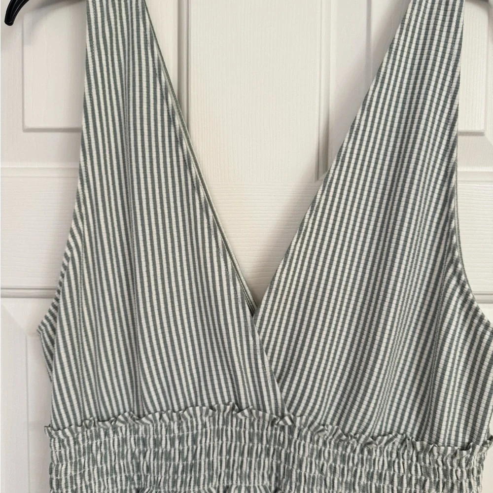 American Eagle Striped Sleeveless Tiered Dress - Picture 3 of 6